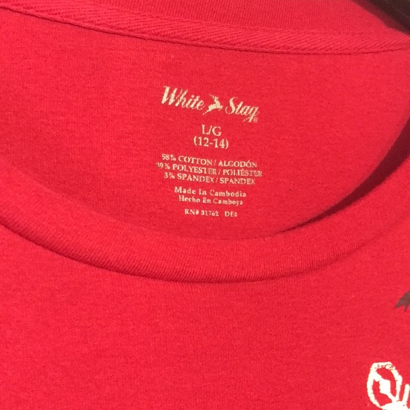 White Stag Women’s long sleeve red sweater Size Large (12-14) snowflakes - Picture 3 of 6